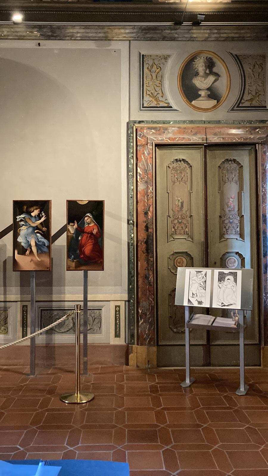 Riproduzione con tecnica PIAF dell'Annunciazione di Lorenzo Lotto
