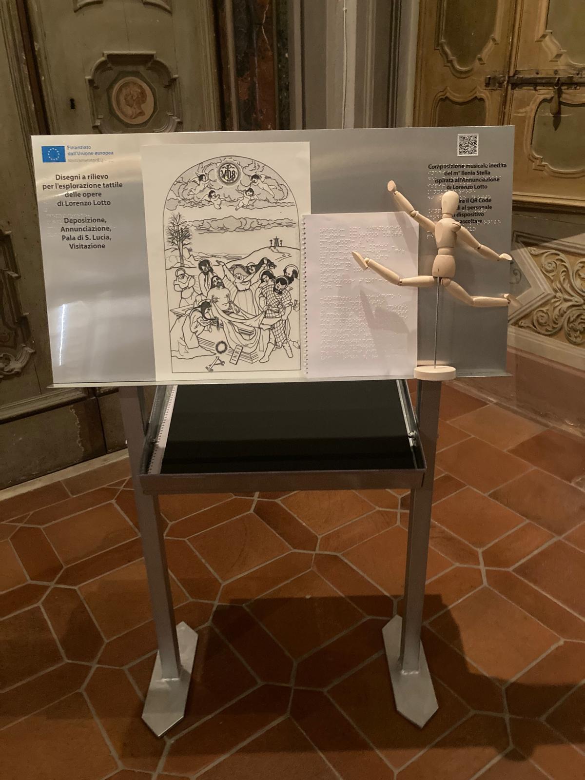Dettaglio della riproduzione con tecnica PIAF della Deposizione di Lorenzo Lotto